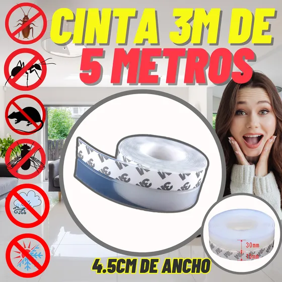 Parabichos Protector Cinta Adhesiva Polvo Puerta Ventana 