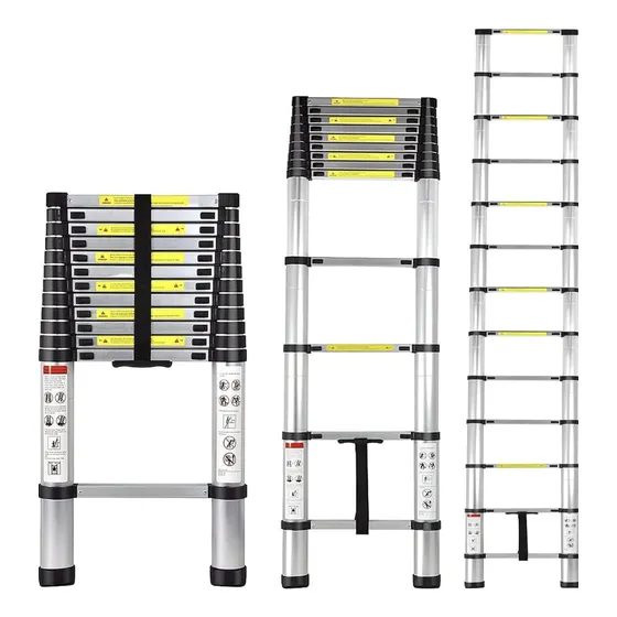 Escalera Telescópica 3.8 Metros Aluminio Extensible Plegable