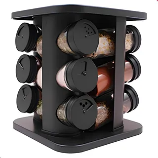 Porta Temperos E Condimentos GiratĂłrio Com 12 Potes Vidro Porta Temperos E Condimentos GiratĂłrio Com 12 Potes Vidro