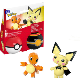Set De Juguetes De Construcción Mega Pokémon Pichu & Charman Set De Juguetes De Construcción Mega Pokémon Pichu & Charman