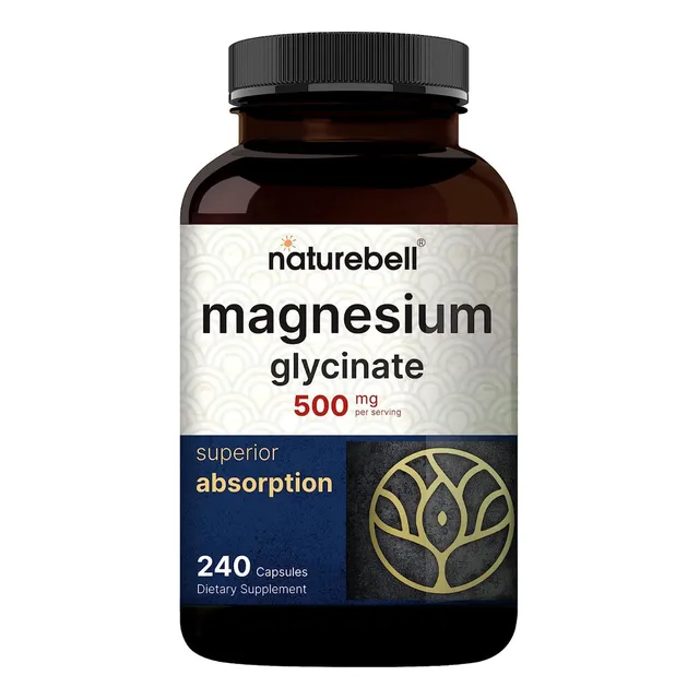 Glicinato De Magnesio 500 Mg Naturabell Hecho En Usa Sabor S/n