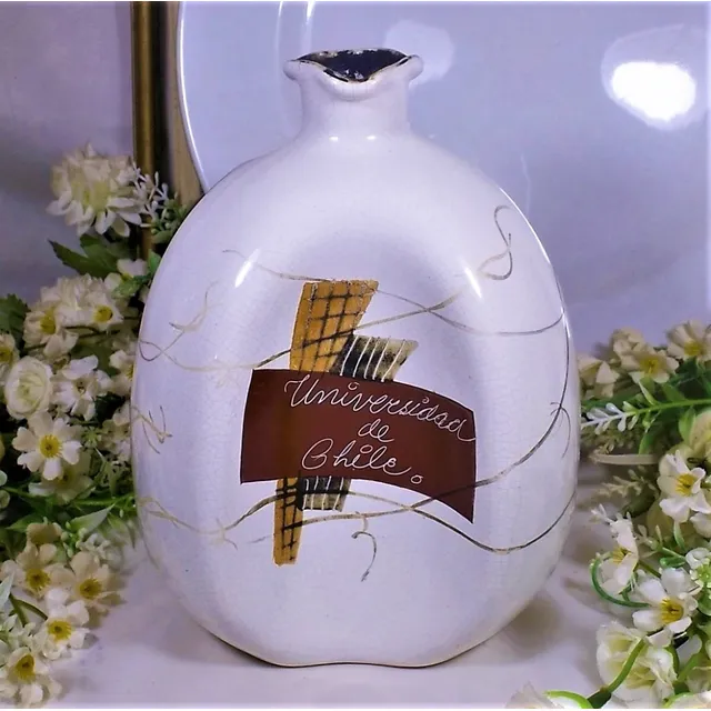 Antigua Botella Cerámica No Lota Rua Armagnac Quinta Normal 