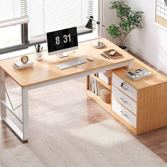 Escritorio Estudio Oficina Madera Maciza 3 Gavetas Modular