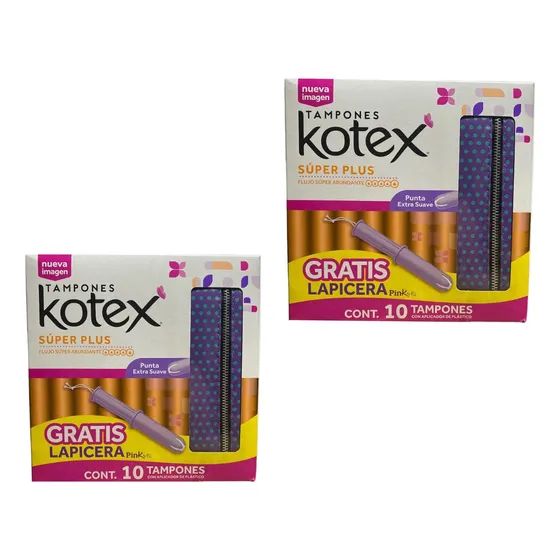 Kotex Tampones Súper Plus + Lapicera 2 Pack