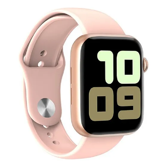 Reloj Inteligente Smartwatch Fitness T500 Bluetooth Caja Rosa Malla Rosa Bisel Rosa