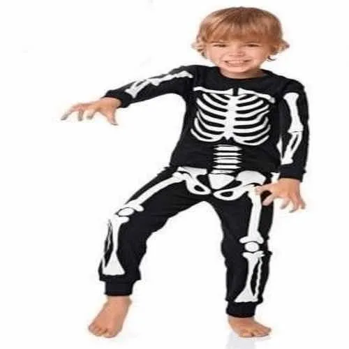 Pijama De Niños De Esqueleto, Brillan En La Oscuridad!!