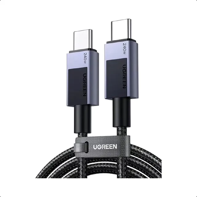 Cable Ugreen Carga Rápida 240w Pd 3.1 Usb-c A Usb-c Recto 2m