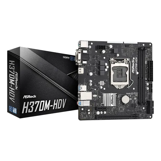 Tarjeta Madre Asrock H370m-hdv Proc Intel Core 8va 9gen Gs