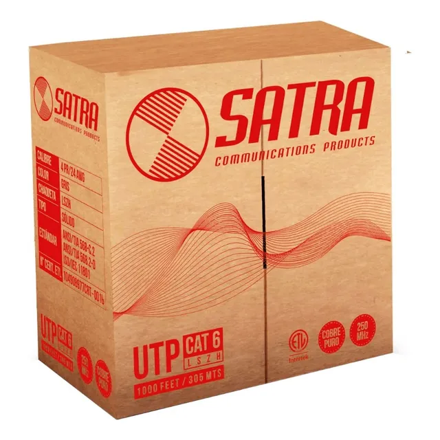 Cable Utp Cat 6 Satra Caja 0212021111-rll