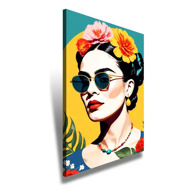 Cuadro Decorativo Moderno Frida Kahlo Pop Art Vintage Sala