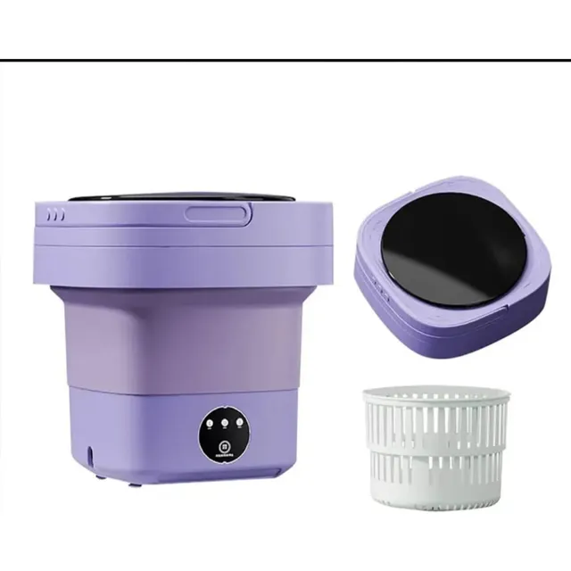 Lavadora Plegable Con Centrifuga, Manguera De Desagüe Y Llen