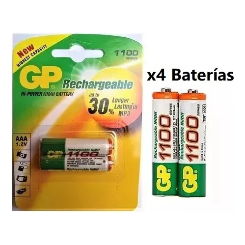Pilas Recargables Gp Triple Aaa 1100 Mah Batería Pack