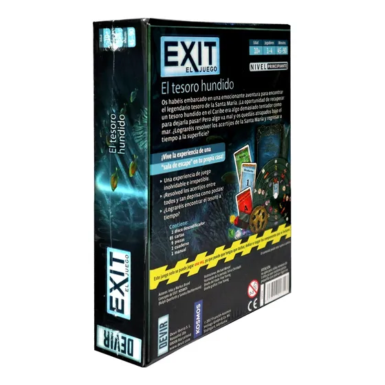 Juego De Mesa Devir Exit El Tesoro Hundido - 1 A 4 Jugadores