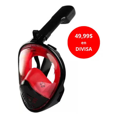Máscara De Buceo Inmersión Snorkel  Visión 180 Cara Completa