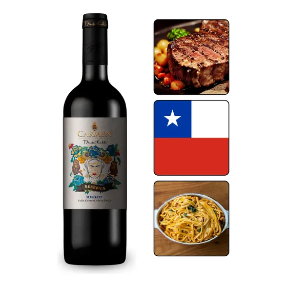 Vinho Tinto Frida Kahlo Reserva Merlot Viña Carmen 750ml