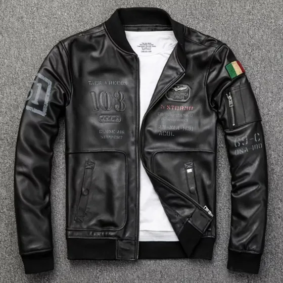 Chaqueta Semi Cuero Elegante Hombre Dia Del Padre