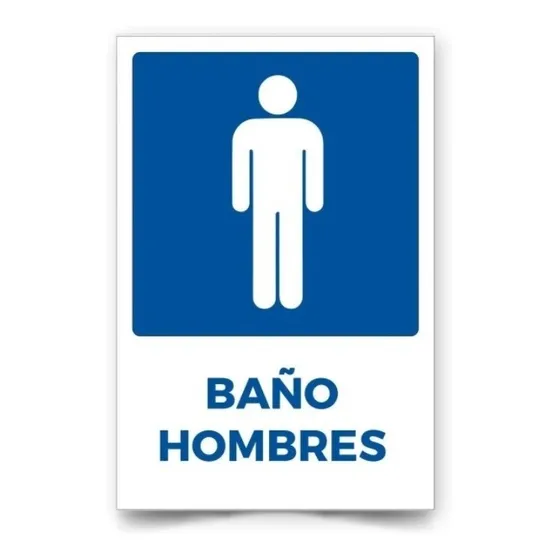 Señalética Baño Hombres 30x20cm 