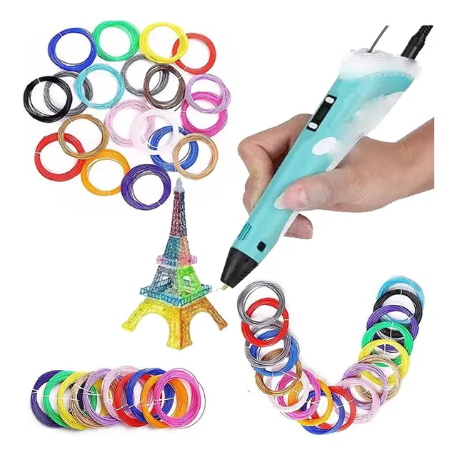 Set Lapiz Bolígrafo Impresora 3d + 200 Metros Filamentos