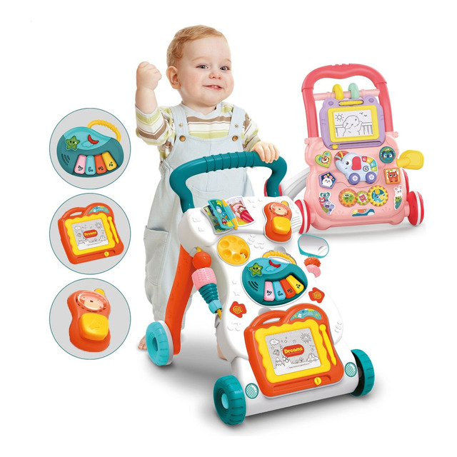 Andador Educativo Empurrar Infantil Bebê Musical Brinquedo Andador Educativo Empurrar Infantil Bebê Musical Brinquedo