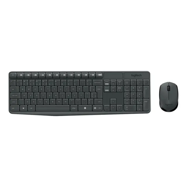 Kit De Teclado E Mouse Sem Fio Logitech Mk235 Teclado Grafite E Mouse Preto Kit De Teclado E Mouse Sem Fio Logitech Mk235 Teclado Grafite E Mouse Preto