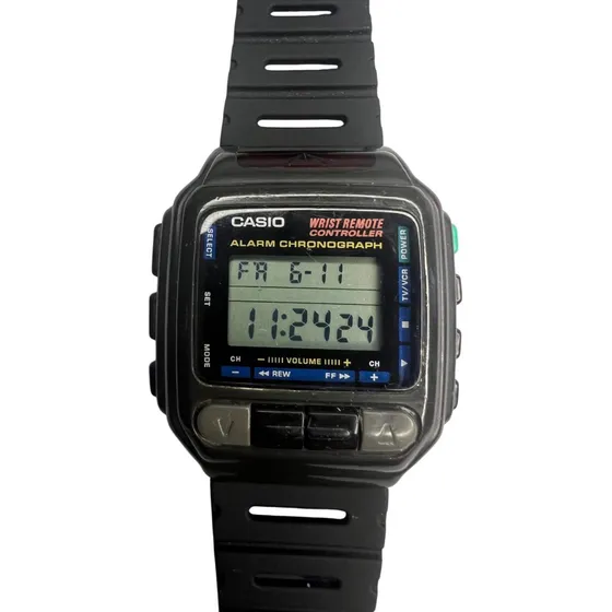 Reloj Casio Cmd 30 B Control Tv Vintage Negro Negro Negro