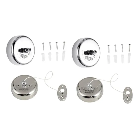 Kit 2 Varais Retrátil Aço Inox De Parede 2,9m Banheiro Ap 