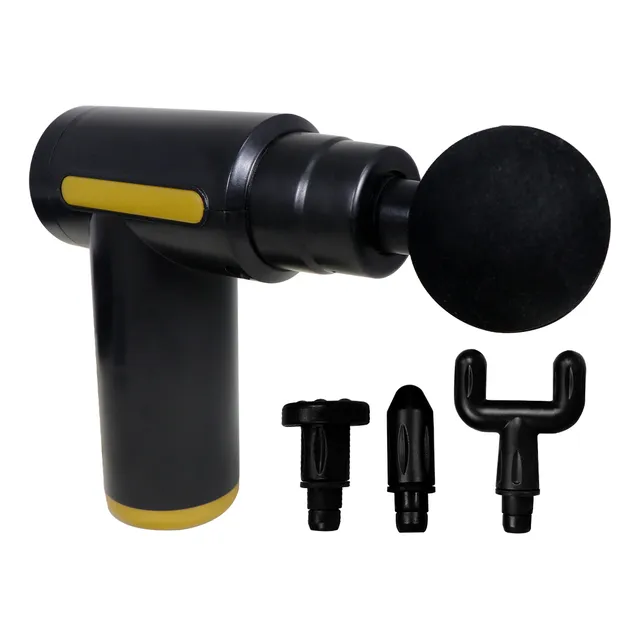 Pistola De Masaje Muscular Eléctrica Diler Para Relajar Aliviar El Dolor Terapia De Percusión De 6 Velocidades Color Negro
