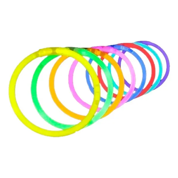 Pack 100 Pulseras Fluor Luminosas Colores Neón Fluorescente Varios