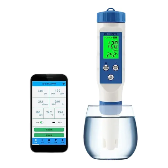 Medidor De Ph Salinidad 5en1 Multiparametros Bluetooth