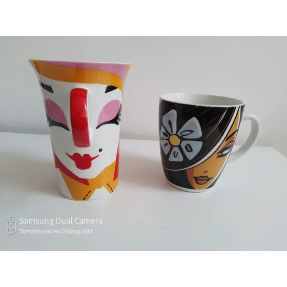 Originales Mugs De Caras Variadas, Microvawe 9/10/14cm Alto