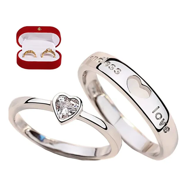 Anillo De Promesa Ajustable San Valentin Para Hombre Y Mujer