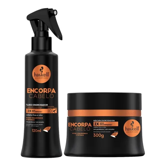 Máscara 250g + Fluído Engrossador Haskell Encorpa Cabelo