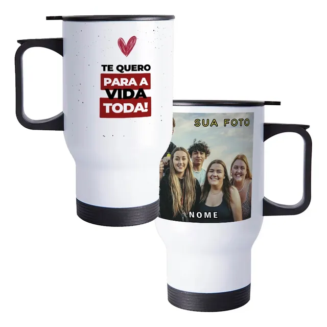 Copo Térmico Personalizado Com Foto E Nome Casais