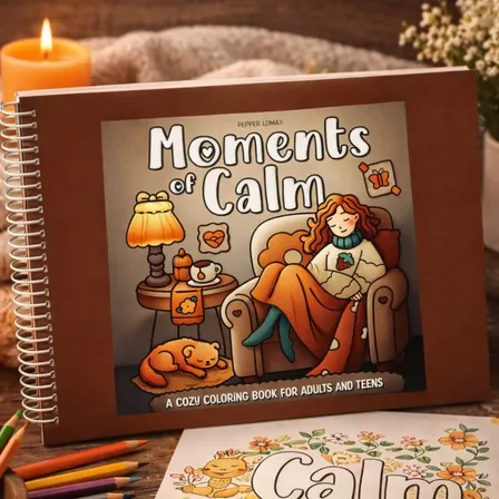 Livro De Colorir Antiestresse Moments Of Calm Incluso Acetato