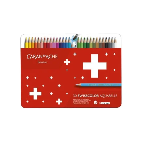 Estojo Lápis Aquarelável Swisscolor 30 Cores - Carandache 