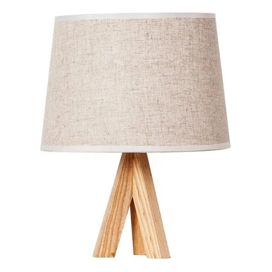 Lampara Tripode De Mesa En Madera Portátil Luminaria