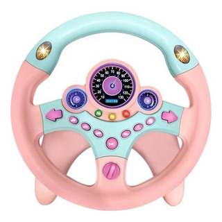 Volante De Co-piloto De Simulação Com Base Para Brinquedo Cor Rosa Volante De Co-piloto De Simulação Com Base Para Brinquedo Cor Rosa