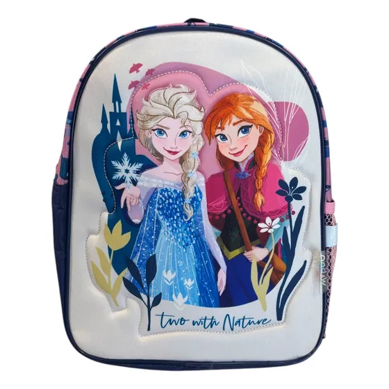 Mochila Frozen Oferta Infantil De Jardin Elsa Y Anna 12 P