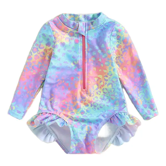 Malla Para Playa Piscina Manga Larga Para Niñas, Lycra