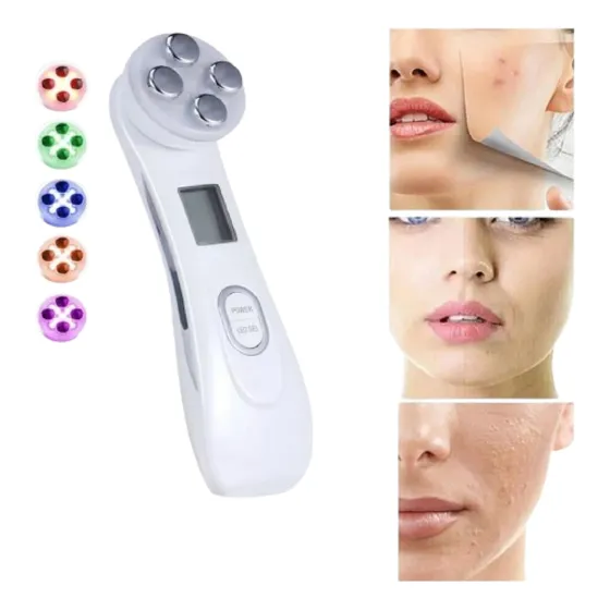 Radiofrecuencia Facial Masoterapia 5 Colores Rf Recargable