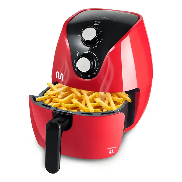 Fritadeira Elétrica Air Fryer 4l 1500w Multi Vermelha Fritadeira Elétrica Air Fryer 4l 1500w Multi Vermelha