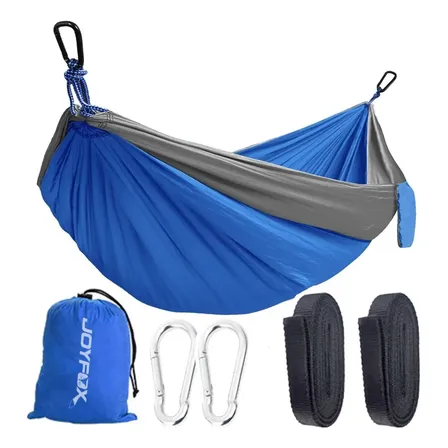Sacos De Dormir Casal Rede Camping Selva 210t Nylon 300kg Cor Azul Localização Direita