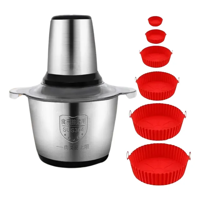Moedor Elétrico Triturador Processador Inox 850w 2l + Brinde