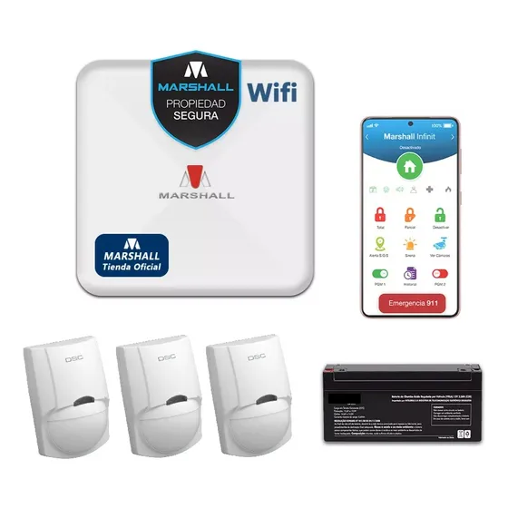 Alarma Marshall Ip Wifi App Kit Infinity Seguridad