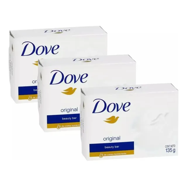 3 Barras De 135 Gr Jabón Corporal Dove C/crema Humectante