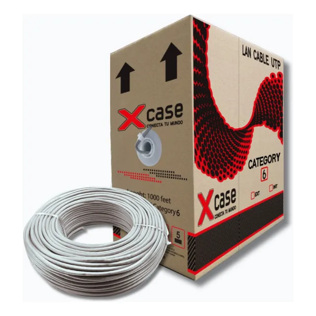 Cable Utp 150mts Xcase Cat6 De 8 Hilos 0.50mm Para Interior