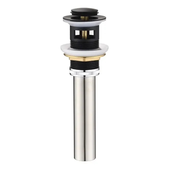 Desague De Lavamanos Con Rebose Negro Mate Gs