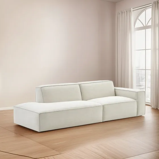 Sofá Living Modelo Barcelona Felpa/ Lino, Nghome