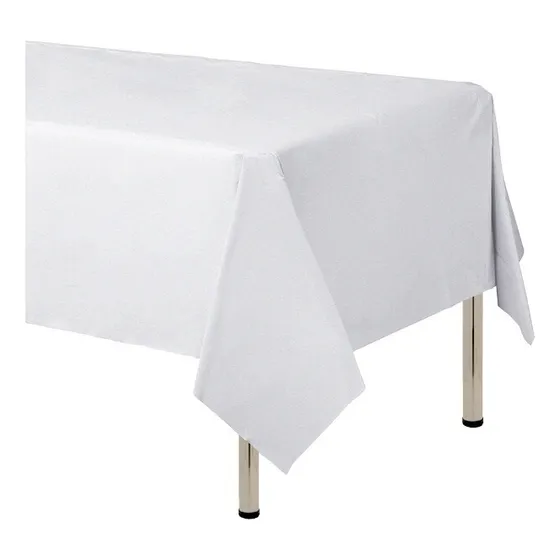Mantel Blanco Tipo Tela Para Fiestas