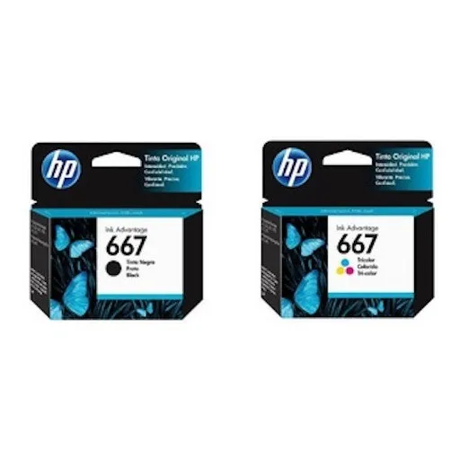 Cartuchos Hp 667 Negro Y 667 Color Estándar  Originales